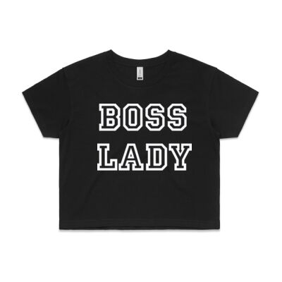 Women's - Crop Top - Boss Lady - Assorted Colours  Thumbnail